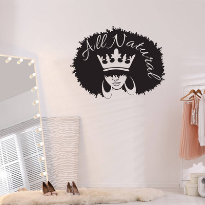 SnappyVinyl 27 cm Stylish Afro Curls Wall Sticker PVC Vinyl Self Adhesive Sticker(Pack of 1)