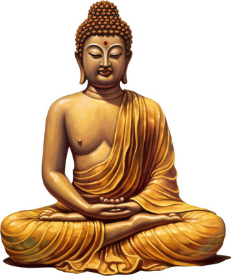 CreativeEdge 64 cm Thai Buddha Buddhist Statue Self Adhesive Sticker(Pack of 1)
