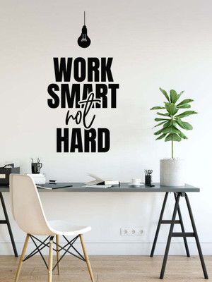 Xskin 27 cm Work Smart Not Hard Worker Self Adhesive Sticker(Pack of 1)