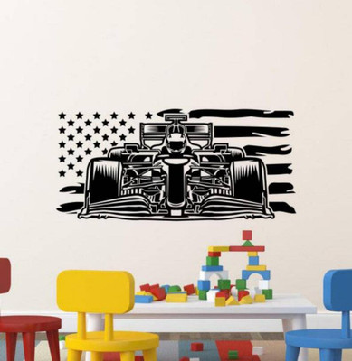 SnappyVinyl 62 cm Formula 1 Wall Self Adhesive Sticker(Pack of 1)