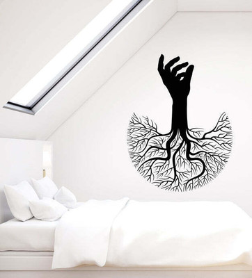 SnappyVinyl 30 cm Tree Of Life Hand Branch Self Adhesive Sticker(Pack of 1)