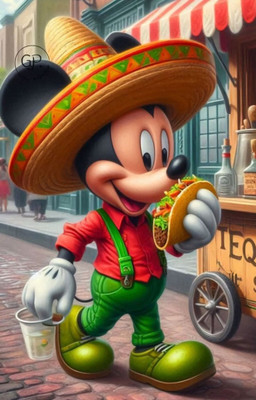 swaroopa 16.5 inch Mickey Mouse Sticker Self Adhesive Sticker(Pack of 1)