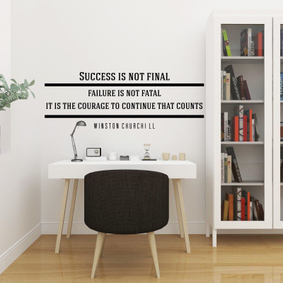 marvellous 80 cm m_successisnotfinal Self Adhesive Sticker(Pack of 1)