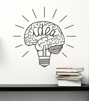 Xskin 27 cm Brain Creative Idea Self Adhesive Sticker(Pack of 1)
