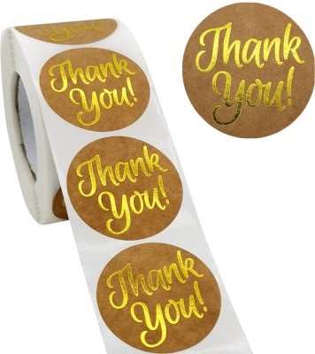 heet 2.5 inch 500 Count Self Adhesive Thank You Tape Roll for Art, Craft, Packaging Self Adhesive Sticker(Pack of 1)