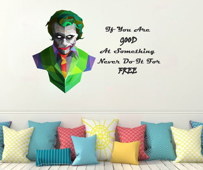 Hanu 100 inch Joker Quotes | Non-Reusable Sticker Self Adhesive Sticker(Pack of 1)