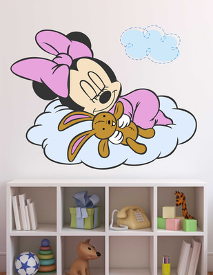 HAPPYSTICKY 60 cm Micky Mouse Removable Sticker(Pack of 1)