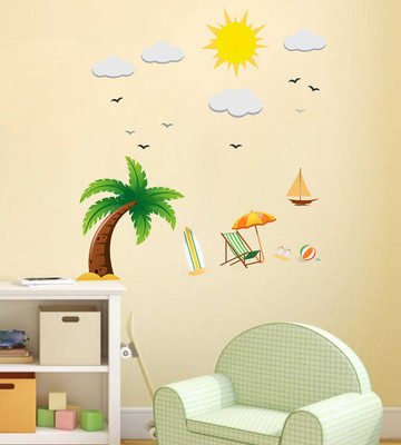Wallzone 80 cm NATURE Removable Sticker(Pack of 1)
