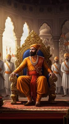 swaroopa 16.5 inch Chhatrapati Shivaji maharaj A3 size non tearable sticker Self Adhesive Sticker(Pack of 1)
