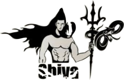 Vijaya enterprises 38 cm Angry Shiva With Trident Self Adhesive Sticker (Pack of 1) Self Adhesive Sticker(Pack of 1)