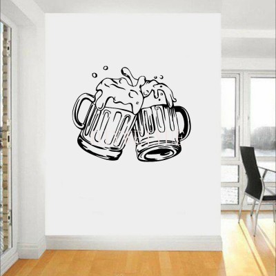 SnappyVinyl 42 cm Beer Pub Bar Self Adhesive Sticker(Pack of 1)