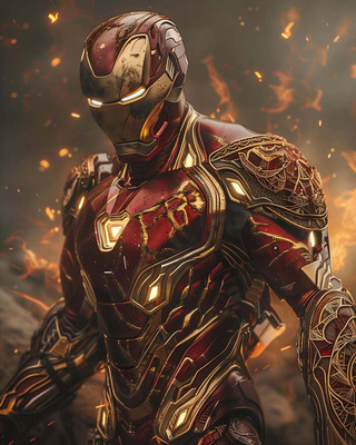 swaroopa 16.5 inch Iron Man Sticker Self Adhesive Sticker(Pack of 1)