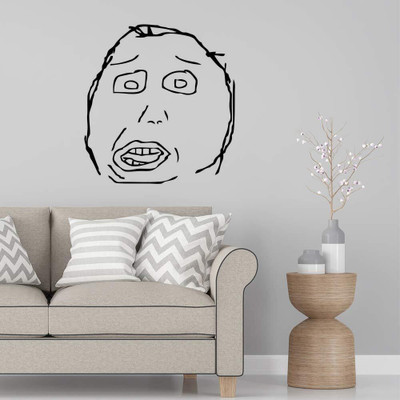 SnappyVinyl 29 cm Herp Derp Guy Internet Meme2 Self Adhesive Sticker(Pack of 1)