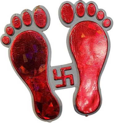 Signature 30 cm Laxmi foot sticker (SET OF 6) Self Adhesive Sticker(Pack of 6)