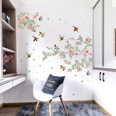 SmartWindow 60 cm Jaasmo Royals Birds With Branches Wall Sticker (60 CMx 90 CM) Self Adhesive Sticker(Pack of 1)