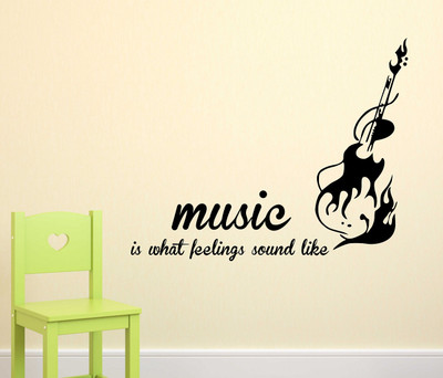 Wallzone 95 cm Music Removable Sticker(Pack of 1)