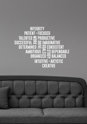 SnappyVinyl 50 cm Study Work Word Self Adhesive Sticker(Pack of 1)
