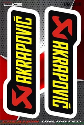 MODAROCK 15.24 cm MULTICOLOR AKRAPOVIC STICKERS FOR ALL BIKES AND CARS Self Adhesive Sticker(Pack of 1)