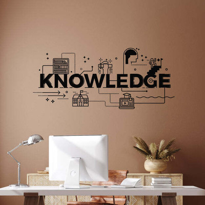 Xskin 27 cm Knowledge Word Lettering Scientific Self Adhesive Sticker(Pack of 1)