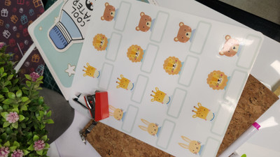 Thestickermom 4 inch Kids Cute Animal Theme Name Tag Stickers (Set of 50) Self Adhesive Sticker(Pack of 50)