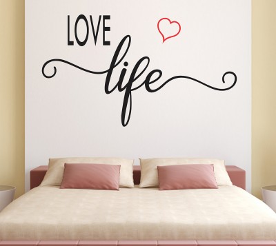 Remer 45 cm Love life wallsticker Self Adhesive Sticker(Pack of 1)