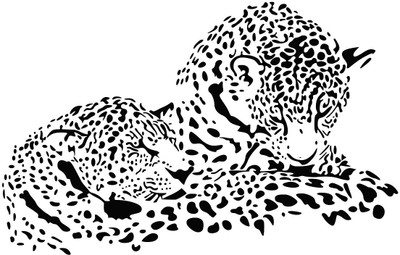 Wallme 60 cm Cheetah | Non-Reusable Sticker Self Adhesive Sticker(Pack of 1)