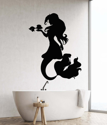 SnappyVinyl 27 cm Fairy Tree Butterflies Self Adhesive Sticker(Pack of 1)