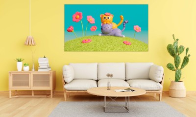 Shubh Advertising 120 inch vinyl print with lamination wall sticker 4X6 feet Self Adhesive Sticker(Pack of 1)