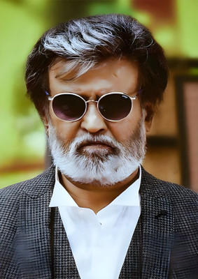 Dumdic 30 cm Nice Look Super Star Rajinikanth A4 Strong Self Adhesive Sticker(Pack of 1)