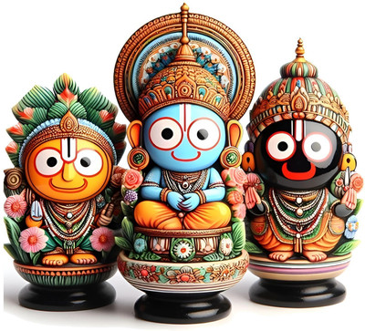 Riditcreation 50 cm Bhagwan jagannath Self Adhesive Sticker(Pack of 1)