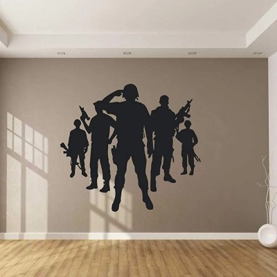 Xskin 42 cm army soldier fighter military Decorative Wall Sticker Wall Decoration Self Adhesive Sticker(Pack of 1)