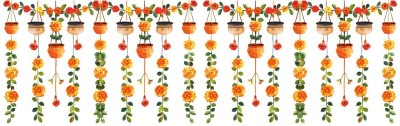 Hetshree Decor 50 cm Flower Diwali Toran Wall Sticker & Decal Self Adhesive Sticker(Pack of 1)