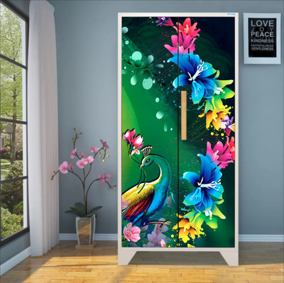 We Kreate 213 cm 3d embossed decorative almirah wallaper Self Adhesive Sticker(Pack of 1)
