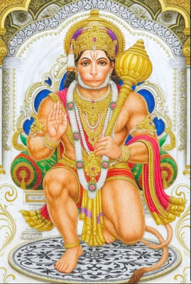 swaroopa 16.5 inch hanuman ji sticker Self Adhesive Sticker(Pack of 1)