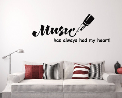 Xskin 72 cm My heart Quote, Wall Stickers Home Decor Waterproof Wall Decals Self Adhesive Sticker(Pack of 1)