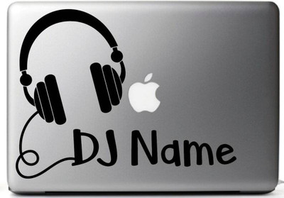 Xskin 30 cm Custom DJ sticker with your name, HEADPHONES Self Adhesive Sticker(Pack of 1)