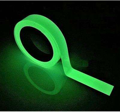PAVANSUT 1 inch Night GlowTape Removable,Waterproof, Photoluminescent Dark Self Adhesive Radium Glow in the Dark Sticker(Pack of 1)