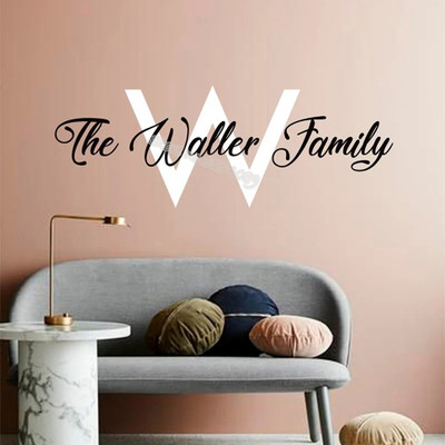 SnappyVinyl 30 cm Personalized Family Name custom name Wall Self Adhesive Sticker(Pack of 1)