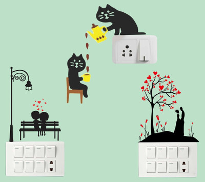 ARCHIGRPHICS 30 cm WALL STICKER SWITCHBORD Self Adhesive Sticker(Pack of 1)