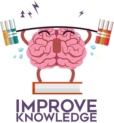 Wallme 60 cm Improve Knowledge | Non-Reusable Stickers Self Adhesive Sticker(Pack of 1)