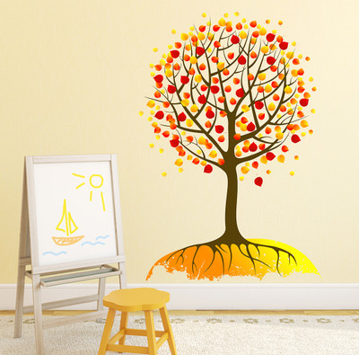 Wallzone 80 cm Tree Removable Sticker(Pack of 1)