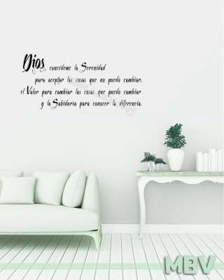 SnappyVinyl 42 cm Spanish Serenity Prayer Quote Wall Sticker Self Adhesive Sticker(Pack of 1)