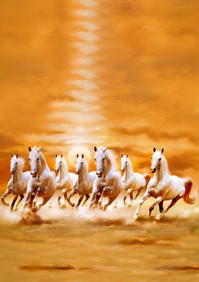 Dumdic 30 cm 7 Horse A4 Strong Self Adhesive Sticker(Pack of 1)