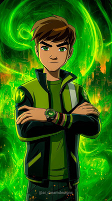 swaroopa 16.5 inch Ben 10 Sticker Self Adhesive Sticker(Pack of 1)