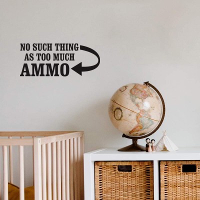 SnappyVinyl 29 cm Ammo Gun Wall Decals, Easy to Apply Self Adhesive Sticker(Pack of 1)