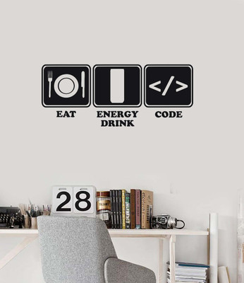 SnappyVinyl 22 cm Programmer Lifestyle Funny Self Adhesive Sticker(Pack of 1)