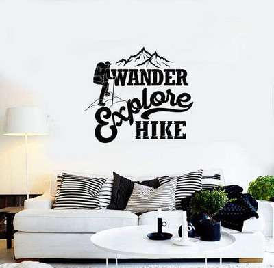 Xskin 27 cm Wander Explore Discover Travel Self Adhesive Sticker(Pack of 1)