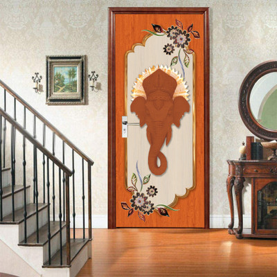 DECOR INDIA SOLUTION 24 cm Door Wallpaper (36 inch x 78 inch) Self Adhesive Sticker(Pack of 1)