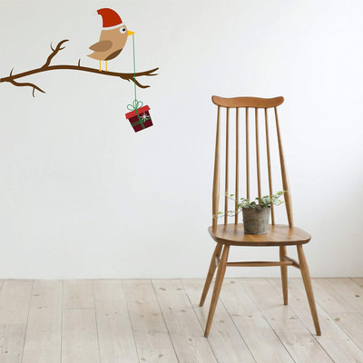 Iram 140 cm Designable “Multicolor Bird On Branch” Decorative Self Adhesive Sticker(Pack of 1)