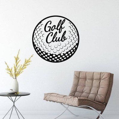 SnappyVinyl 27 cm Golf Club Wall Sticker PVC Vinyl Self Adhesive Sticker(Pack of 1)